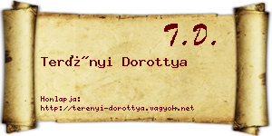 Terényi Dorottya névjegykártya