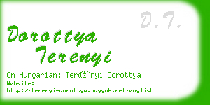 dorottya terenyi business card